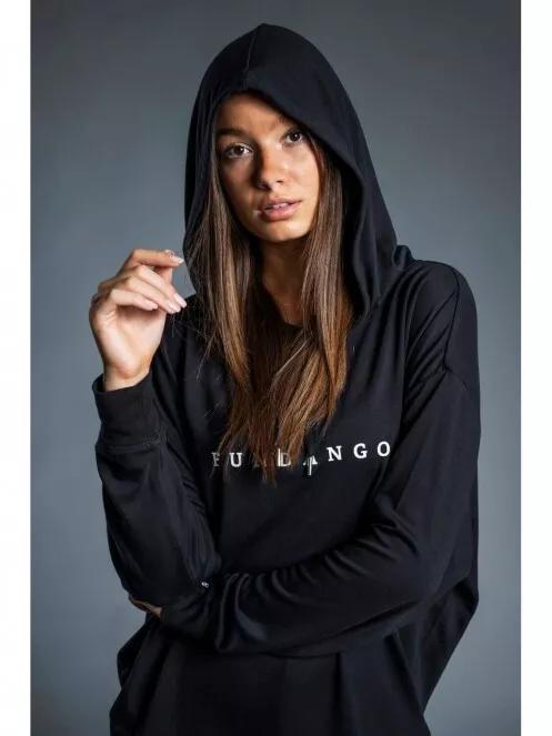 pulover cu gluga pt. femei Fundango RICHMOND Hooded Pullover negru 4
