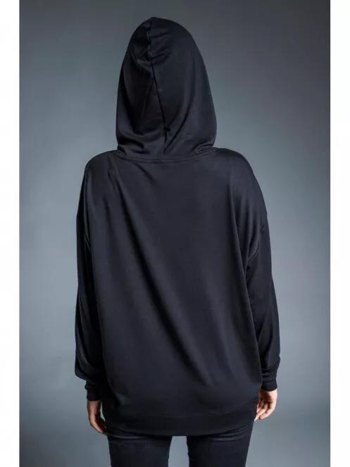 pulover cu gluga pt. femei Fundango RICHMOND Hooded Pullover negru 5