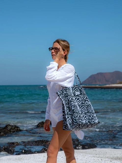 geanta de plaja pt. femei Fundango Almaraz Beach Bag negru 4