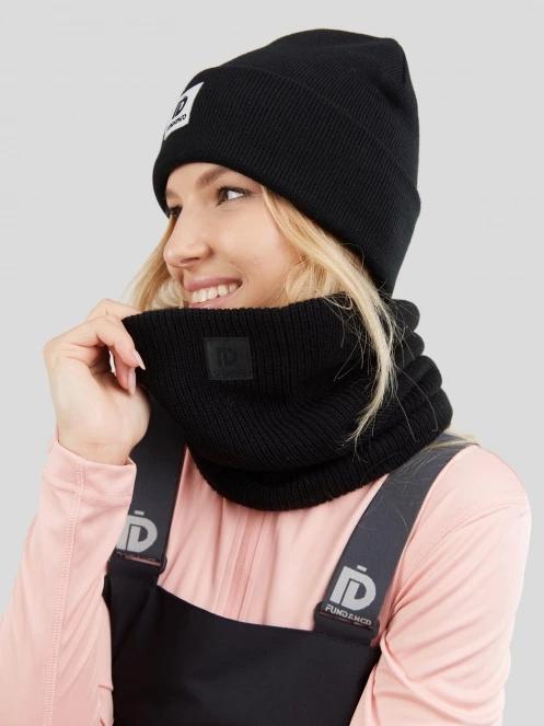 esarfa tubulara Fundango Elion Neckwarmer negru 3