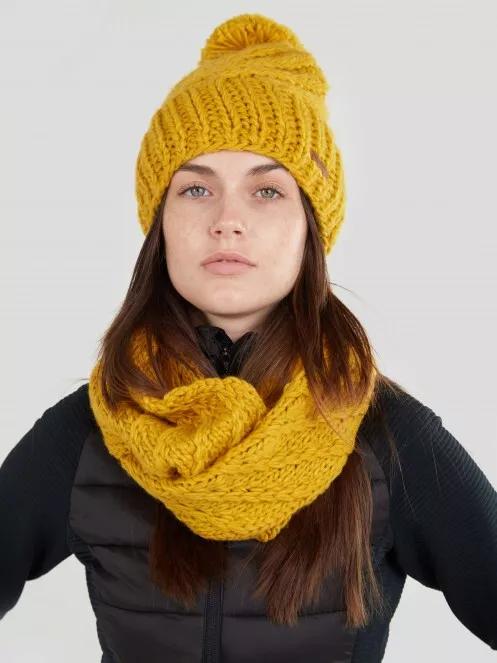 caciula tricotata pt. femei Fundango GLEN Beanie galben 3