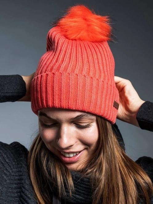 caciula cu mot pt. femei Fundango MERNA Beanie magenta 3