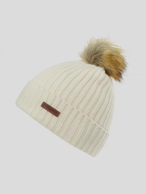 caciula cu mot pt. femei Fundango Merna Beanie alb 2