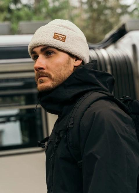 caciula tricotata Fundango Zeo Fleece Beanie alb 6