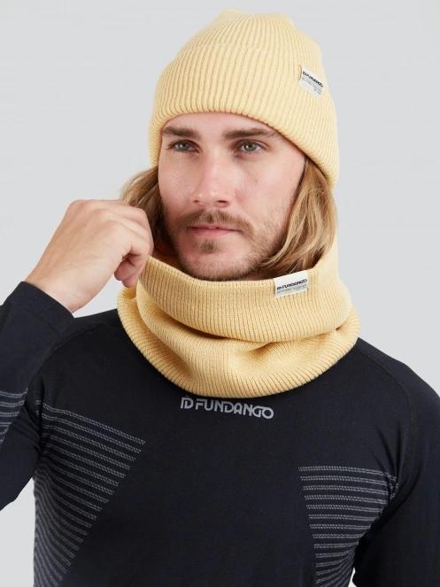 esarfa tubulara Fundango Tara Neckwarmer galben 4
