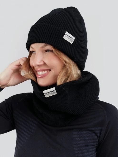 esarfa tubulara Fundango Tara Neckwarmer negru 3