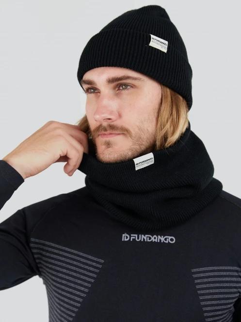 esarfa tubulara Fundango Tara Neckwarmer negru 4