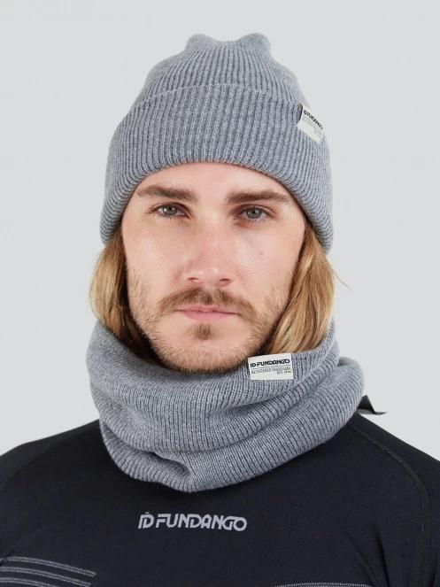 esarfa tubulara pt. barbati Fundango Tara Neckwarmer gri 4