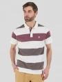 tricou cu guler pt. barbati Fundango Incognito Stripe Poloshirt maro 1