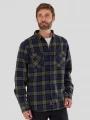 jacheta camasa pt. barbati Fundango Roddy Lined Shirt albastru inchis 1