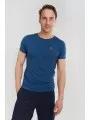 tricou cu maneci scurte pt. barbati Fundango Jaggy Structured Tshirt albastru inchis 1
