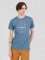 tricou cu maneci scurte pt. barbati Fundango Basic-T Logo 04 albastru 1