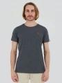 tricou cu maneci scurte pt. barbati Fundango Jaggy Structured T-shirt gri 1