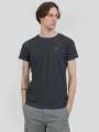 tricou cu maneci scurte pt. barbati Fundango Jaggy Structured T-shirt negru 1