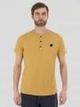 tricou cu maneci scurte pt. barbati Fundango Phase Henley T-shirt galben 1