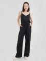 salopete pt. femei Fundango Alisha Jumpsuit negru 1