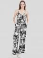 salopete pt. femei Fundango Alisha Jumpsuit negru 1