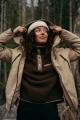 pulover polar pt. femei Fundango Pacha Fleece Jacket maro 1