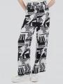 pantaloni lungi pt. femei Fundango Poppy Pants negru 1