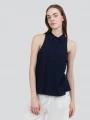 bluza pt. femei Fundango Myrto Sleeveless Shirt albastru inchis 1