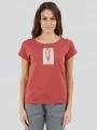 tricou cu maneci scurte pt. femei Fundango Lima T-shirt rosu 1