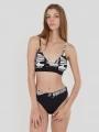 sutien bikini pt. femei Fundango Sahara V-neck Cami Top negru 1