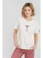 tricou cu maneci scurte pt. femei Fundango Bolton T-shirt nisip 1
