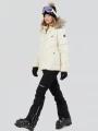 geaca de schi pt. femei Fundango Elyra Fur Padded Jacket alb 1