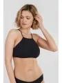 sutien bikini pt. femei Fundango Hogg High Neck Top negru 1