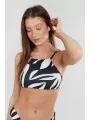 sutien bikini pt. femei Fundango Hogg High Neck Top negru 1
