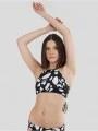 sutien bikini pt. femei Fundango Hogg High Neck Top negru 1