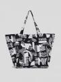 geanta de plaja pt. femei Fundango Almaraz Beach Bag negru 1