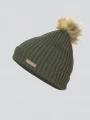 caciula cu mot pt. femei Fundango Merna Beanie oliv 1
